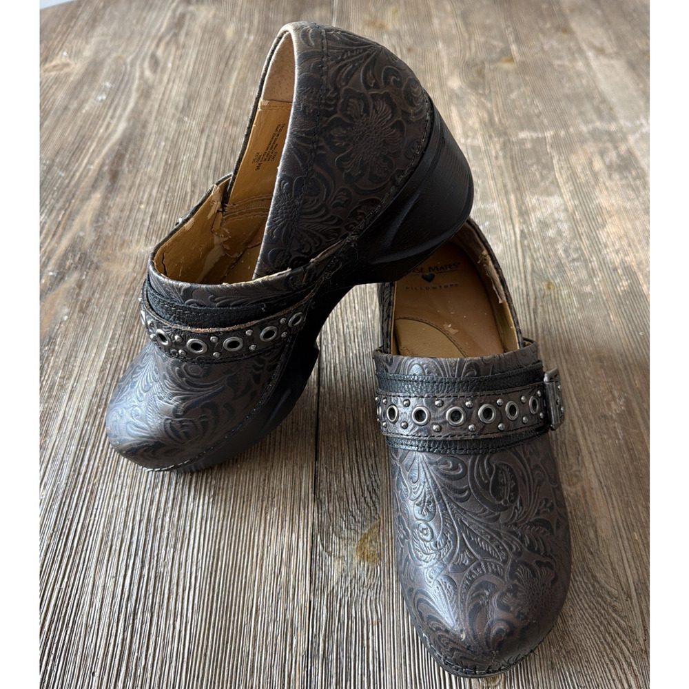 Nurse Mates Pillow Top Clogs Women’s Sz 9 Chelsea Metallic Paisley Shoes comfort